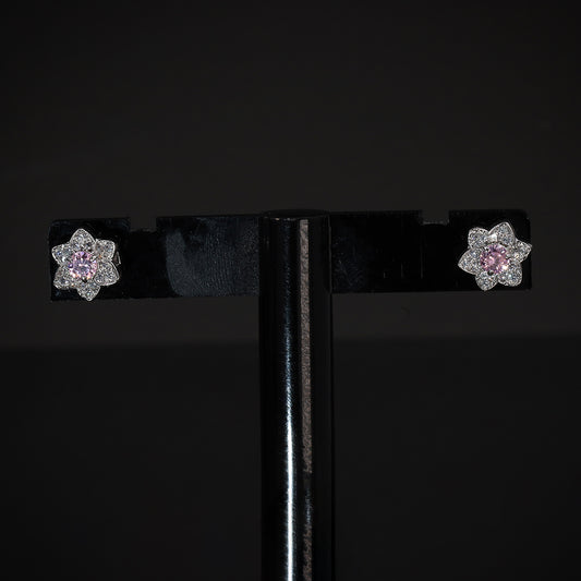 pink daisy studs