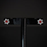 red daisy studs