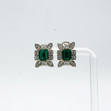 The Enclosed Emerald Stud Earrings