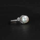 The Classic Pearl Halo Ring