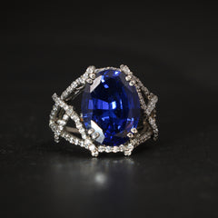 Blue Cocktail Ring
