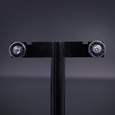 Elegant Round Sapphire Look stud earrings