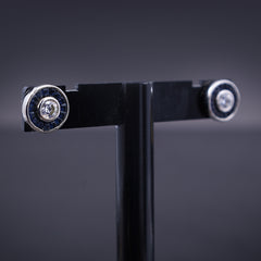 Elegant Round Sapphire Look stud earrings