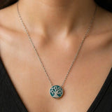 Teal Tree of Life Necklace