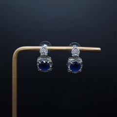 The Hopeful Sapphire Dangling Earrings