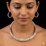 Pearl Drop Hasli Necklace