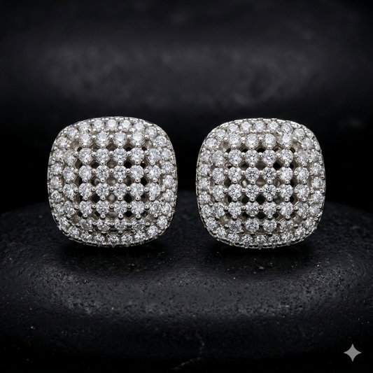 Cushion Cluster Studs