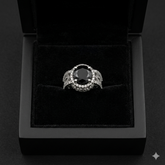 Regal Onyx Filigree Ring