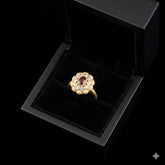 Garnet Bloom Ring