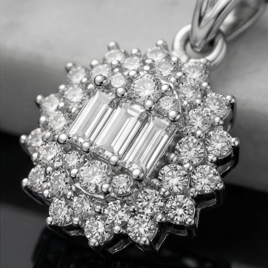 Sunburst Baguette Pendant