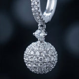 Pave-Set Ball Drop earrings