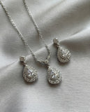 Teardrop Halo Pendant