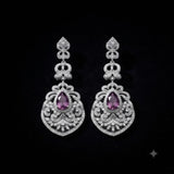 Amethyst Iris Drop Earrings