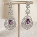 Amethyst Iris Drop Earrings