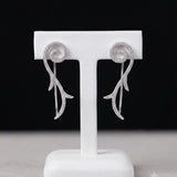 Silver Coral Vine Studs
