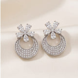 Silver Coral Vine Studs
