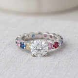 Rainbow Spectrum Solitaire Eternity Ring