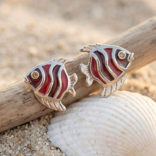 Red Fish Studs