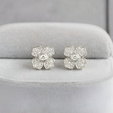 Flora Silver Studs