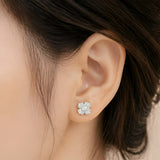 Flora Silver Studs