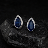 Royal Blue Halo Studs