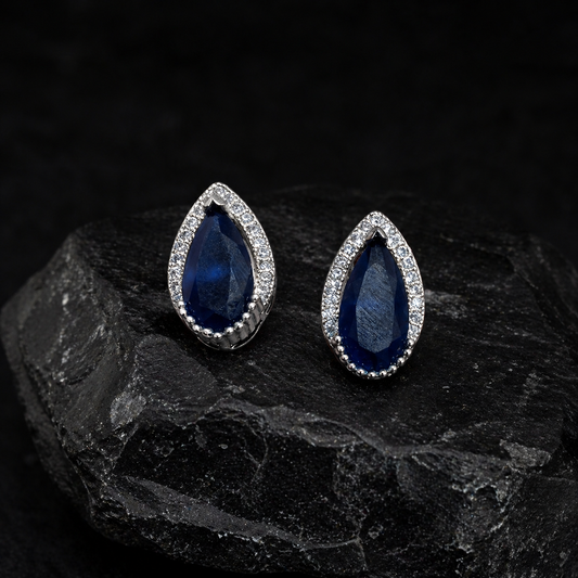 Royal Blue Halo Studs