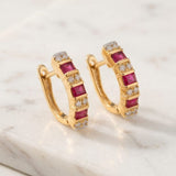 Imperial Red Pave studs