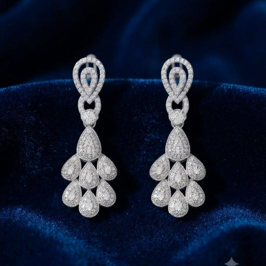 Tear-Drop Chandelier Earrings
