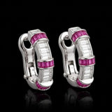 Crimson Glow Hoop Earrings