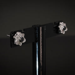 Jet Black Daisy Studs