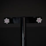 pink daisy studs