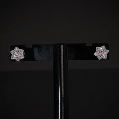 pink daisy studs
