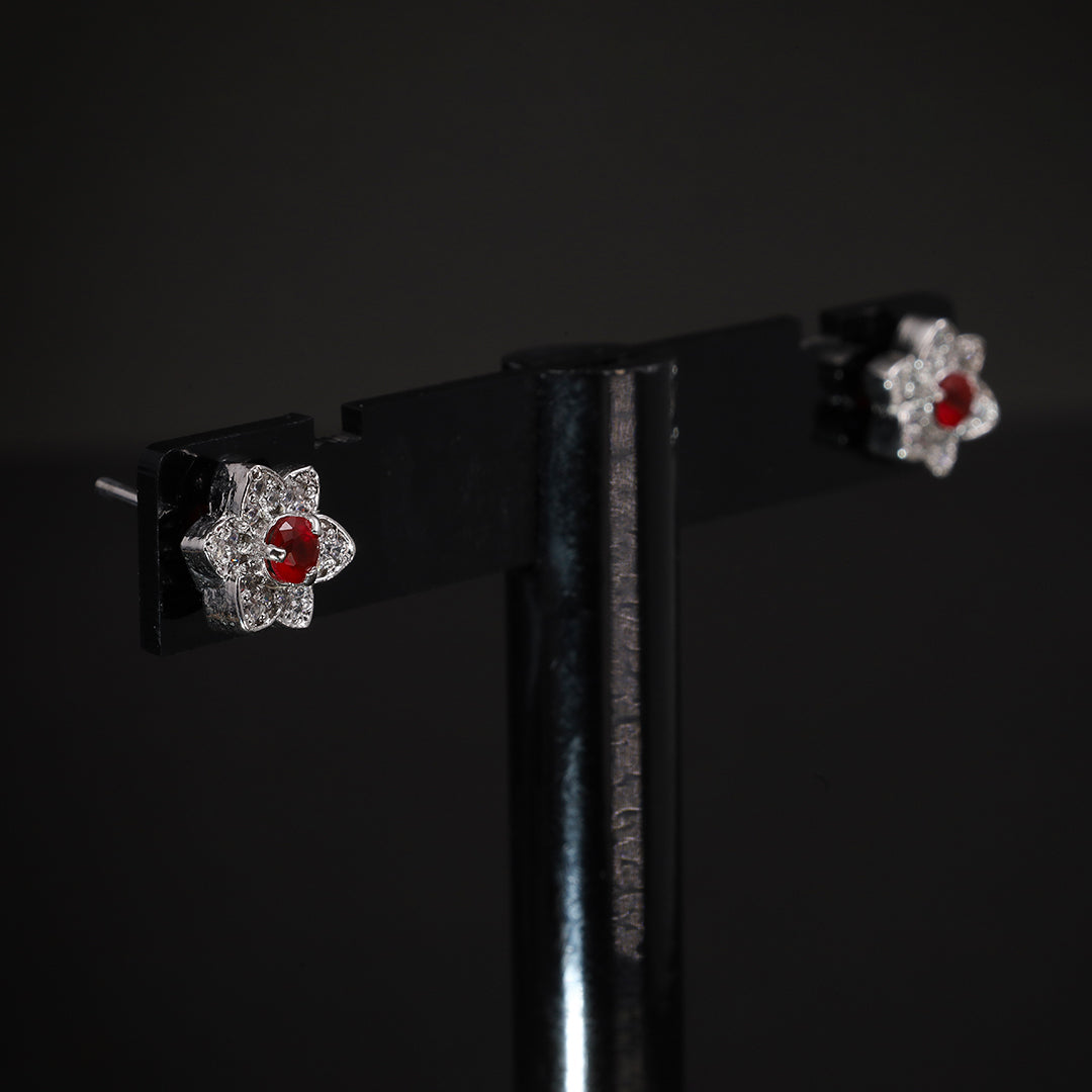 red daisy studs