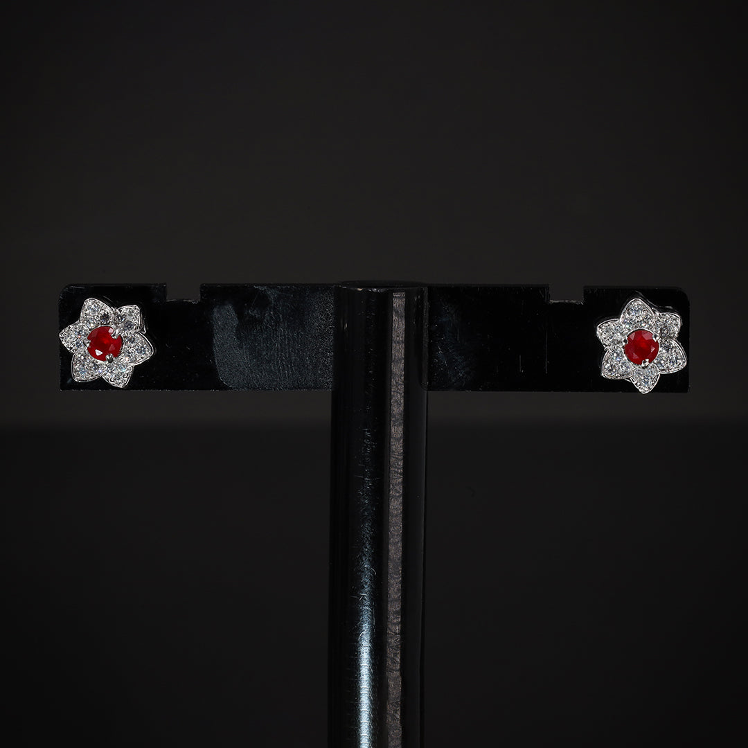 red daisy studs