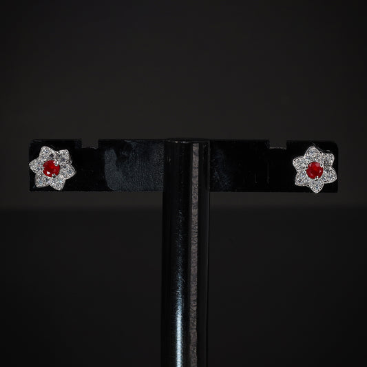 red daisy studs