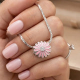 pink petal necklace