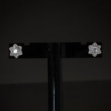 silver daisy studs