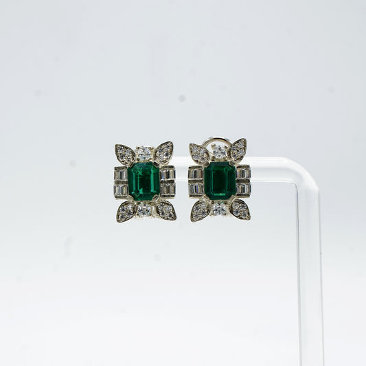 The Enclosed Emerald Stud Earrings