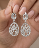 Silver Floral Drops
