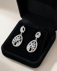 Silver Floral Drops