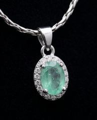 Emerald Cut Pastel Halo Trio