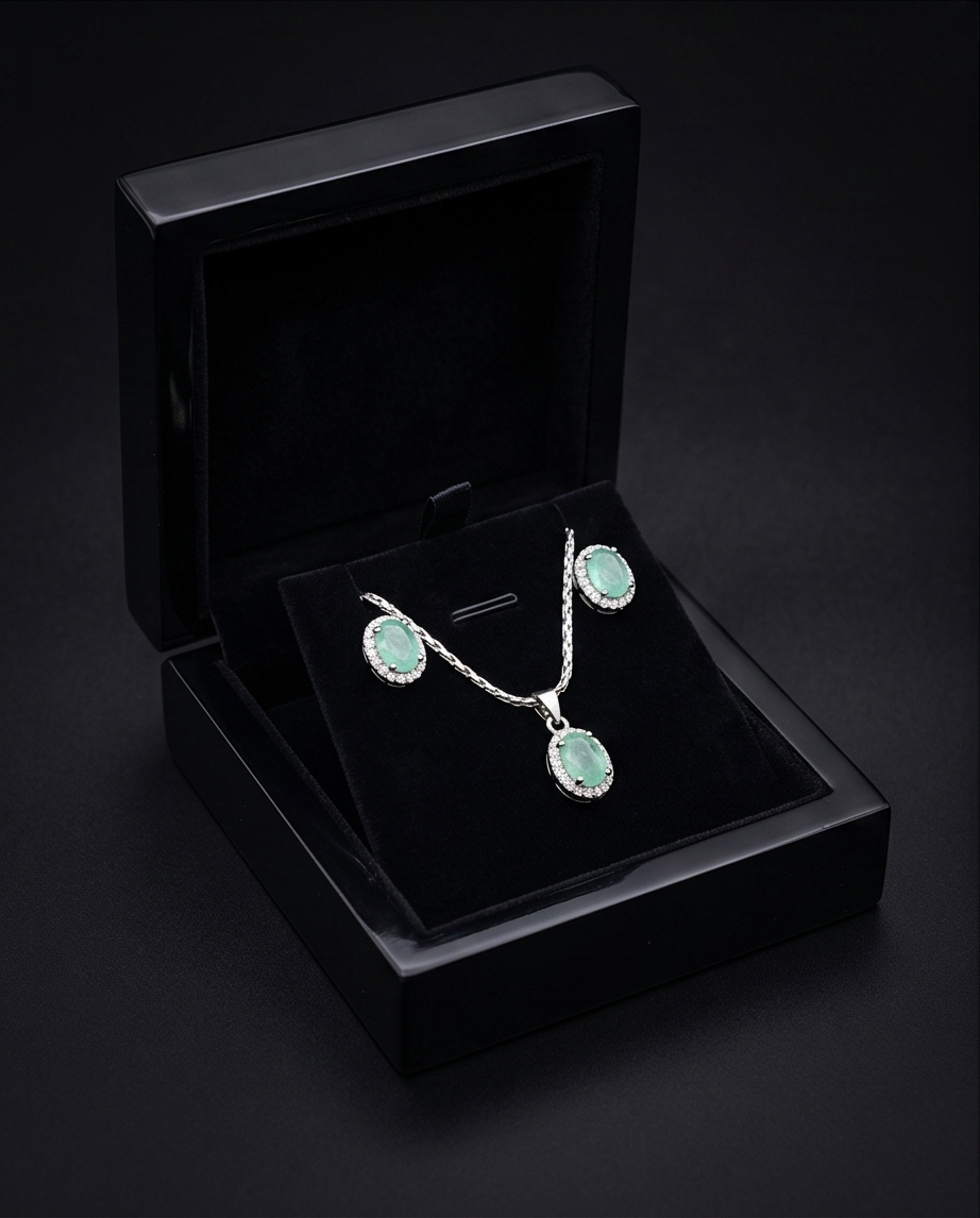 Emerald Cut Pastel Halo Trio