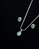 Emerald Cut Pastel Halo Trio