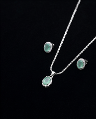 Emerald Cut Pastel Halo Trio