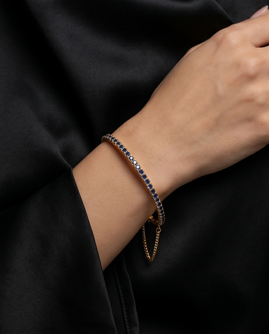 Blue Stone Single Line Bangle