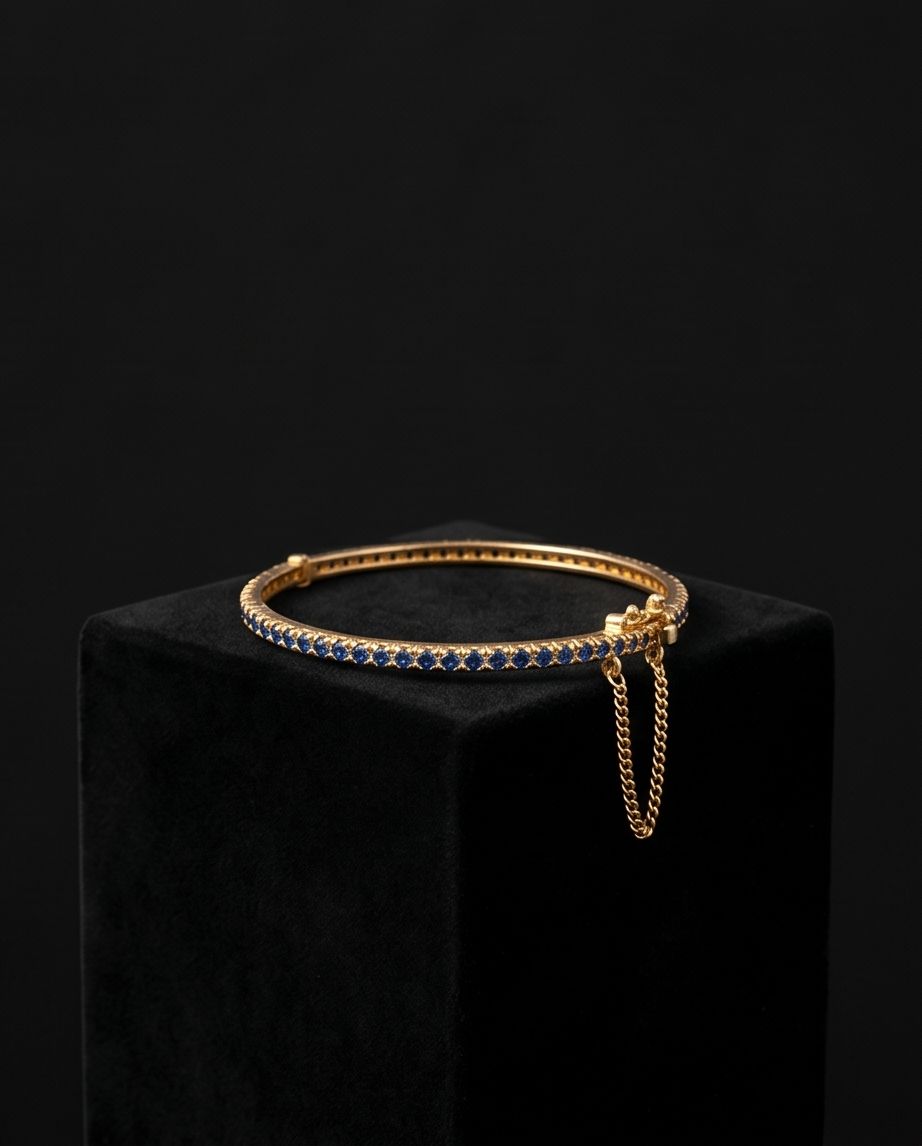 Blue Stone Single Line Bangle