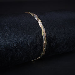 Tri-Color Gold Plait Bracelet