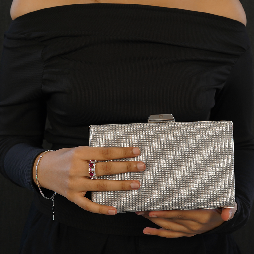 Silver Whisper Clutch