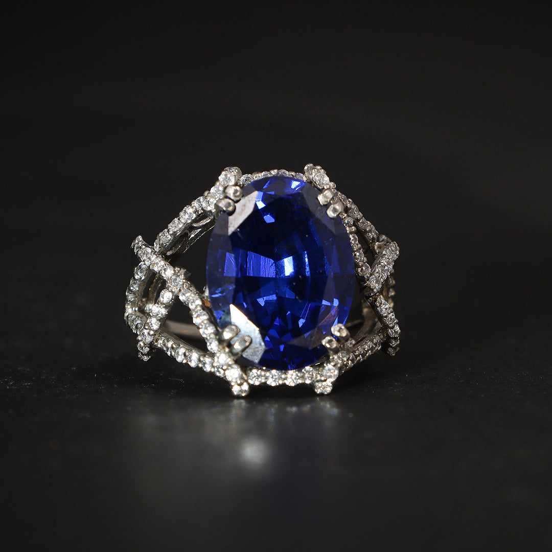 Blue Cocktail Ring