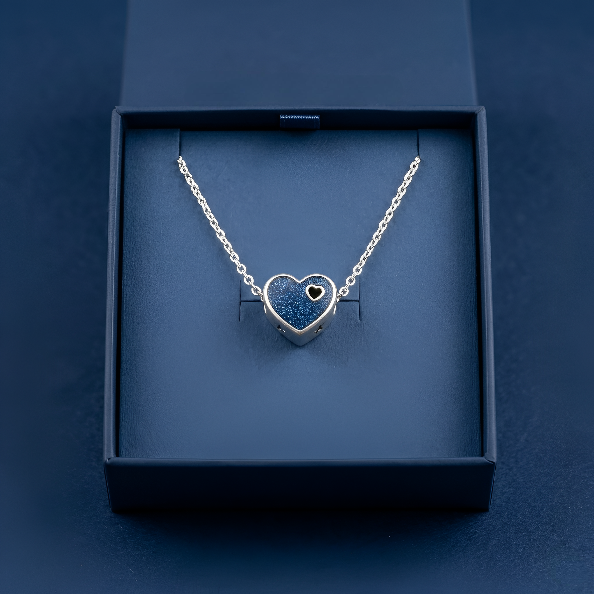 Blue Enamel Heart
